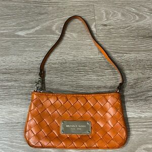 Michael Kors Woven Leather Wristlet